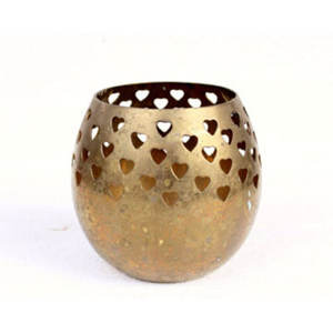 Candelabro metálico de aluminio con grabado Floral para decoración del hogar, portavelas de luz para decoración navideña, forma redonda chapada en oro - Product Image 5