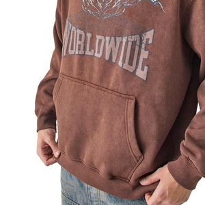 Sudaderas con Capucha Personalizadas Térmicas, Sudadera con Capucha Extra Grande Unisex para Hombre, 100% Algodón, Invierno, Logotipo Personalizado, Estampado con Patrón, Relieve 3D - Product Image 4