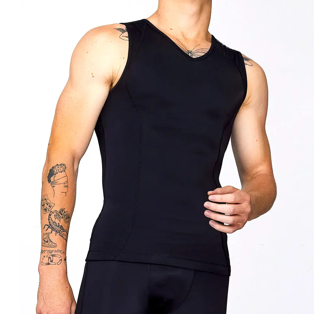 Black Color Wholesale Rate Hand Made Latest Style Personalized Product New Arrival Compression Singlet BY Fugenic Industries