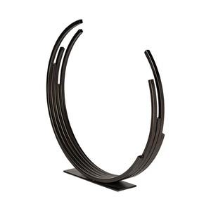 Sculpture de table en métal noir de luxe Accent artistique unique fabriqué à la main parfait pour les intérieurs élégants contemporains - Product Image 1