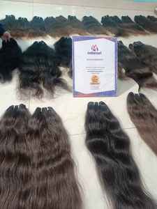 Extensiones de cabello Remy liso Natural sin procesar Temple Raw Virgin Indian Water Wave Deep Wave Paquete de cabello humano de alto grado - Product Image 3