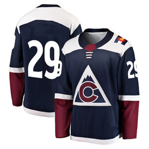 Nouveau maillot de hockey sur glace personnalisé de haute qualité, imprimé, col en V, pour hommes, 100% polyester, service OEM disponible - Product Image 2