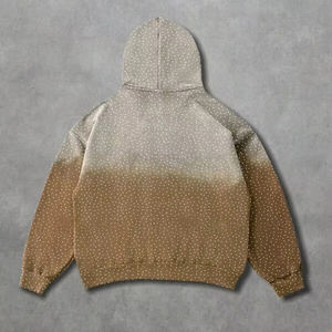 Sudadera con Capucha Personalizada 2026, Sudadera con Capucha de Algodón con Pedrería para Hombre, Sudadera Ecológica Unisex - Product Image 3