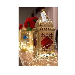 Vaisselle lanterne marocaine finie antique Lanterne classique Décoration du festival du Ramadan Lanterne en métal fabriquée à la main - Product Image 6