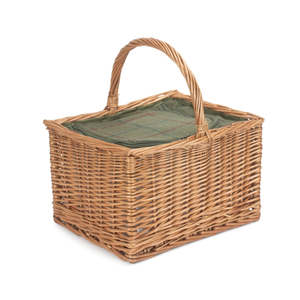 Zipped Cooler Bag with <b>Wicker</b> Butcher's <b>Basket</b> - Product Image 2