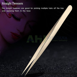 Pince à épiler en acier inoxydable de haute qualité, plaquée or, durable, prise parfaite - Product Image 4