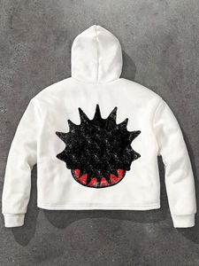 Tendance Hommes Saint Pull À Capuche Imprimé/Style Fermeture Éclair En Tissu Respirant Et Confortable Coton/Polyester Polaire Thermique - Product Image 6