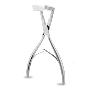 Pince à extensions de cheveux argentée avec revêtement scintillant, outil de scellage à mâchoires plates avec coussinets en silicone pour une fixation sécurisée, utilisation en salon - Product Image 2