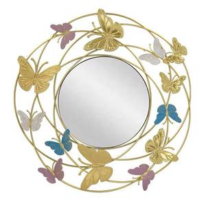 Papillon métal tenture murale miroir salon entrée miroir décoratif pour la maison hôtel mur Art à vendre luxe Style métal - Product Image 1