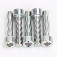 Vis à tête cylindrique en acier au carbone de grade 5, revêtement zinc coloré, filetage complet, fixation pour équipement d'automatisation