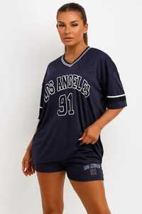 Athleisure <b>Women</b> football printed jersey with <b>shorts</b> Customizable summer breathable sporty set for <b>Women</b> - Product Image 5