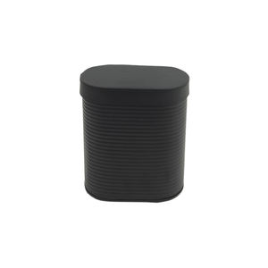 Boîte en métal personnalisée couleur noire avec couvercle pot de stockage au design moderne antique pour ustensiles de cuisine décoratifs faits à la main - Product Image 2