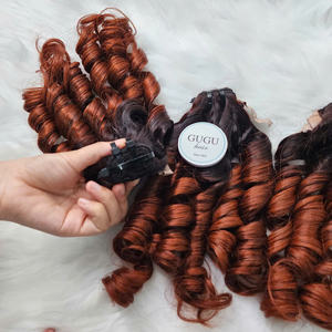 100% cheveux humains vietnamiens rebondissants bouclés couleur Ombre 18in faisceaux produits capillaires naturels vietnamiens bruts pour les femmes noires - Product Image 4