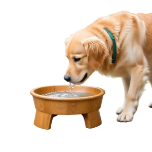 Bol en bois surélevé réglable en hauteur prix d'usine direct mangeoire pour animaux de compagnie en bois avec support acheter auprès de l'exportateur indien - Product Image 1