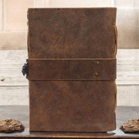 Journal vintage indien fait à la main en cuir pour femmes et hommes livre des ombres fermeture de verrouillage 100 pages papier de bord de pont antique