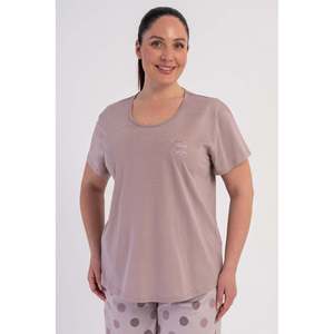KADIN P.SUPREM BATTAL XXL O YAKA KISA KOL ETEGI OVAL SORT TAKIM - ปูดรา เปมเบ - ปูดรา เปมเบ - Product Image 1