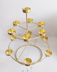 Bougeoirs en cristal en métal de fête de mariage de décoration à la maison - Product Image 4