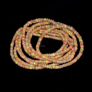 38 Carat Ethiopia Opal <b>Bead</b> 5mm Faceted Rondelle Fire Opal <b>Stone</b> <b>Beads</b> for Strands Necklaces or Other Jewelry Pieces - Product Image 4