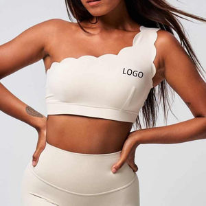 Soutien-gorge de sport à dos ouvert, à une épaule, à maintien élevé pour femmes, rembourré et respirant, sans bretelles, meilleur soutien-gorge de sport doux pour femmes - Product Image 5