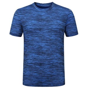Venta al por mayor de los hombres de cuello redondo de poliéster spandex camisetas en blanco correr deportes fitness camiseta logo impresión diseño personalizado - Product Image 5