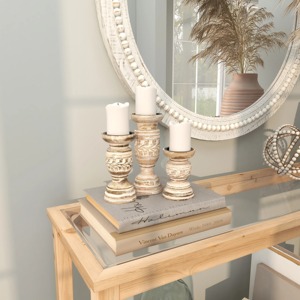 Candelero de Madera de Última Generación con Madera de Primera Calidad, Diseño Antiguo, Alto, Elaborado para Decorar Cualquier Casa de Campo o Rural - Product Image 2