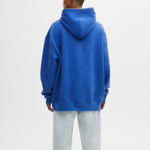 Sweat-shirt à capuche Boxy surdimensionné pour hommes avec logo personnalisé Sweat-shirt en molleton lourd avec ficelle couleur thermique personnalisable - Product Image 3