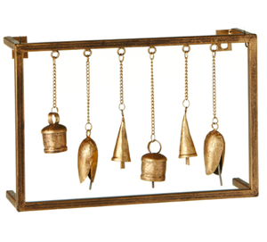 Campanas de hierro decorativas de estilo moderno hechas a mano, campanas redondas de pared, artesanías de Metal recubiertas de cobre, India, Navidad, Ramadán - Product Image 2