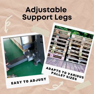 Sollevatore di Pallet Elettrico Sunmax 157 con Capacità di 1500 kg, Forche Regolabili, Garanzia di 2 Anni - Product Image 5