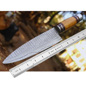 Cuchillo de Chef de Acero de Damasco Premium Hecho a Mano, Ultra Afilado, Perfecto para Cocina y Regalo, Patrón de Escalera en Acero de Damasco - Product Image 6