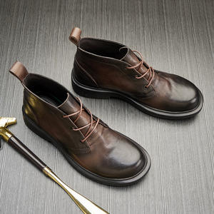 Chaussures mocassins en cuir de veau avec détails cousus à la main et soutien de la voûte plantaire, chaussures de ville pour hommes - Product Image 4