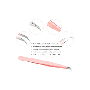 Pince à épiler en acier à degré droit pour cils de maquillage OEM ODM Logo personnalisé gratuit - Product Image 2
