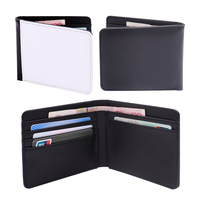 Portefeuille vierge en cuir PU double face de haute qualité pour sublimation, portefeuilles pour femmes, hommes et enfants