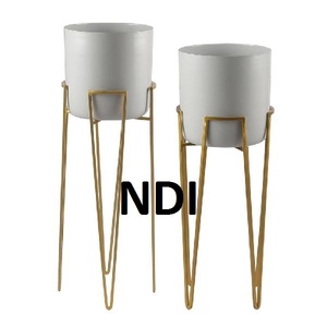 Maceta de jardín de Metal de hierro con soporte de hierro, decoración de jardín de Hotel para el hogar de lujo, maceta para flores, tamaño personalizado - Product Image 5