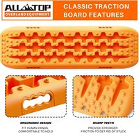 Échelle de sable de récupération de sable de boue de neige de voiture hors route Traction Rescue Track Board avec kit de récupération de montage