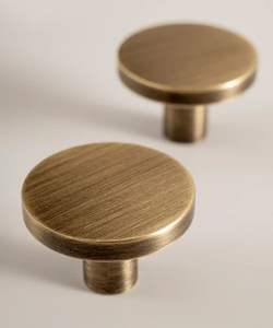 Handcrafted antique brass knobs for <b>retro</b> furniture restoration and rustic <b>cabinet</b> doors adding charm to interiors naturally - Product Image 3