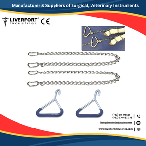 Premium Grade Stainless Steel Double <b>Ratchet</b> Lever-Pull Action Calf Puller Large Animal Veterinary Instruments Set CE ISO - Product Image 5