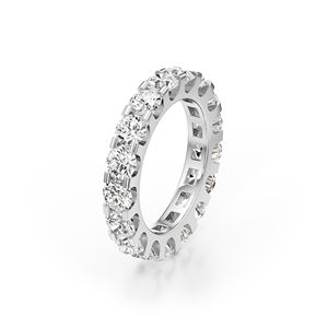 Bague en argent 925 avec diamants de laboratoire-0.10 cT Bijoux de luxe durables pour toutes les occasions Bague de fiançailles - Product Image 3