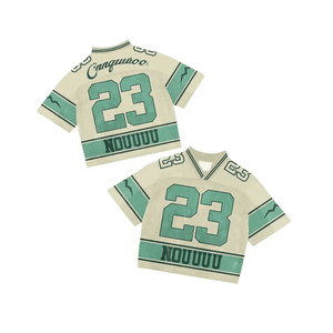 Custom Mesh Jersey 100% <b>Polyester</b> Mesh Boxy V-Neck Tee Quick Dry Short Sleeve Jerseys Sublimation Print Boxy Soccer Jersey Men's - Product Image 3