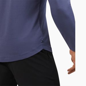 Custom Logo Buttery Soft 62% Polyester 33% Cotton 5% Spandex Signature Fit Long Sleeves <b>Henley</b> Curve Hem Moonshadow <b>Shirt</b> - Product Image 6