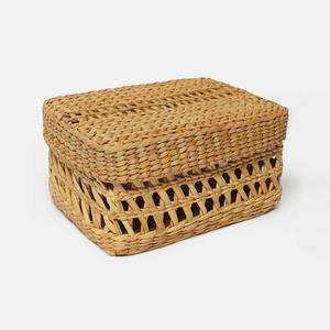 Boîtes de rangement à prix avantageux, écologiques, en jacinthe d'eau, boîtes tissées à la main, best-sellers, avec couvercle - Product Image 6