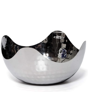 Silver Finished Modern Luxury Eco-Friendly Washable Stainless Steel Bowl for Kitchen Home Hotel & Restaurants Tabletop Decor - Product Image 1