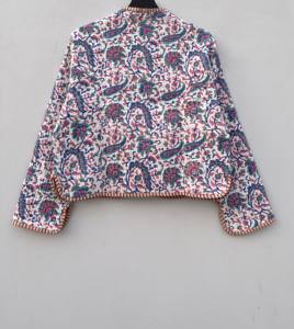 Chaqueta Bomber acolchada bordada de algodón hecha a mano para mujer, cuello levantado, informal, Diseño Artesanal, característica cálida - Product Image 4