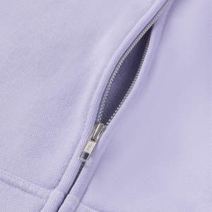 Sweat à capuche zippé en polaire de coton pour homme, logo personnalisé, hiver, poids lourd, double couche, fermeture éclair, séchage rapide, respirant - Product Image 4