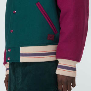 Look chic haut attrayant veste de Baseball patchs de broderie écran et bouffée impression école université Letterman veste - Product Image 6