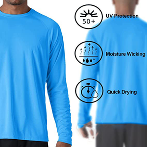 T-shirt à manches longues personnalisé, séchage rapide, léger, respirant, haut d'entraînement pour hommes - Product Image 4