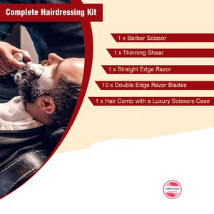 Juego de tijeras de peluquería, tijeras para cortar el pelo, textura de salón de belleza/corte de pelo - Product Image 6