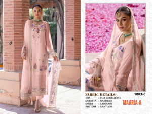 Venta al por mayor pesado Georgette Salwar Kameez para damas desgaste del banquete de boda con bordado codificación trabajo India desgaste de la boda - Product Image 5