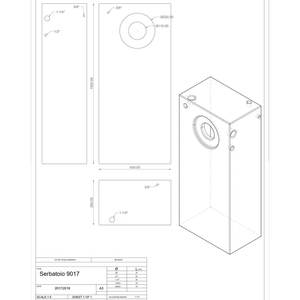 Réservoir d'eau en HDPE blanc/neutre LT 125 pour eau propre et eaux usées pour bateaux, camping-cars, motorhomes - Product Image 3
