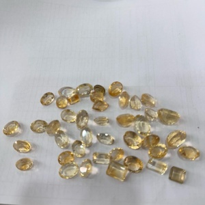 หินควอตซ์สีเหลืองพลอยซิทรินธรรมชาติแบบหลวมตัดได้หลายขนาดฟรีไซส์สำหรับสร้อยคอสูง3มม. - Product Image 4