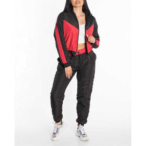 Traje cortavientos para mujer Temporada de invierno de color de contraste con peso ligero Más vendidos Chándales cortavientos para mujer de fácil uso - Product Image 2